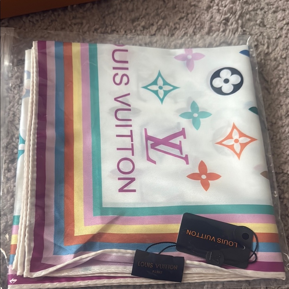 Louis Vuitton Multicolor Silk Scarf SOLD!!!!!!!!!!